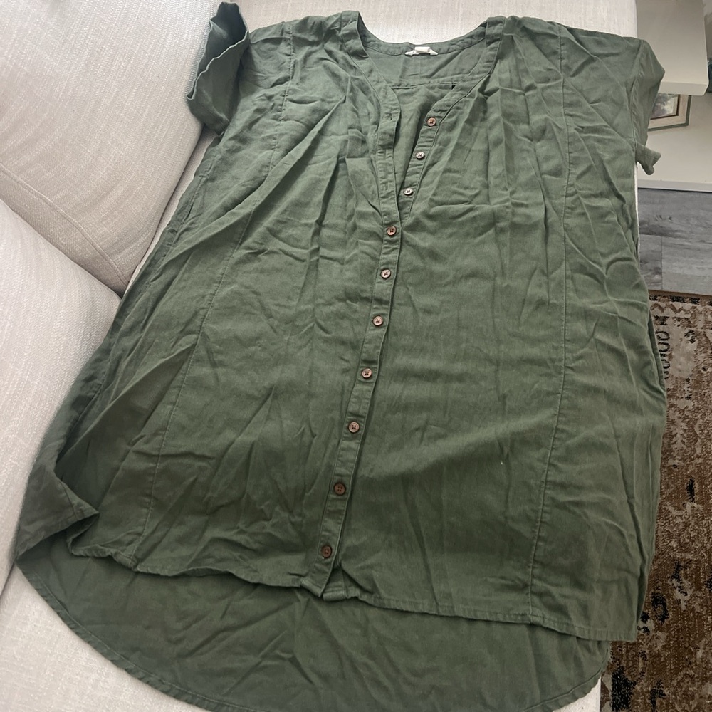 Caslon Forest Green Button-Down Shirt